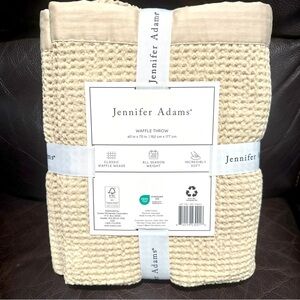 Jennifer Adams Cream Waffle Throw 60”x70”